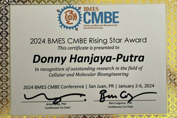 Donny Hanjaya-Putra receives CMBE Rising Star Award 2024